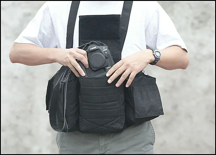 Newswear Mens Digital Chestvest-black