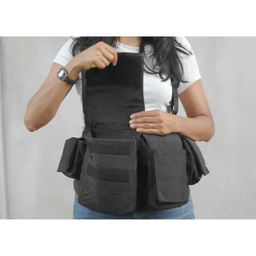 Newswear Womens Foul Weather Digital Chestvest-black (100% waterproof)