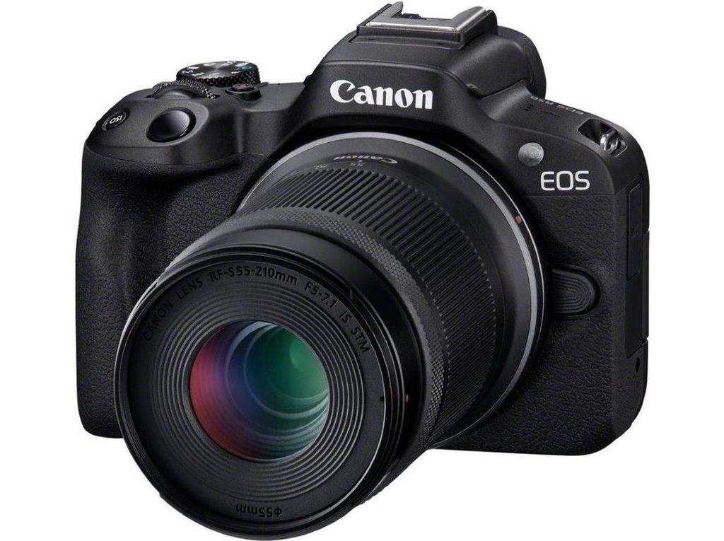 2de Hands / Canon EOS R50 Mirrorless Camera, Black  + RF-S 18-45mm IS STM Lens + RF-S 55-210mm IS STM Lens
