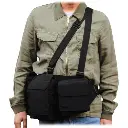 Newswear Mens Foul Weather Digital Chestvest-black (100% waterproof)