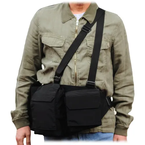 Newswear Mens Foul Weather Digital Chestvest-black (100% waterproof)